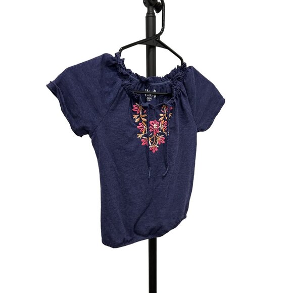 Mudd Embroidered Girls Floral Off-Shoulder Bohemian Top XS/S - Picture 3 of 9